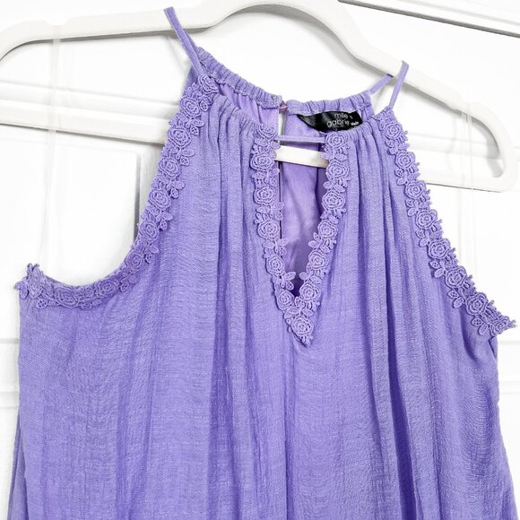 Lavender Crochet Detail High Low Dress - Picture 3 of 6